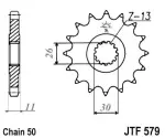 мотоцикла для цепи цепное колесо передний JT 15 количество зубов