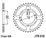 мотоцикла для цепи цепное колесо задняя JT 41 количество зубов