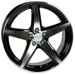 ACC Sport 5 must poleeritud 66,6 15x6,5 5x112 Offset 38