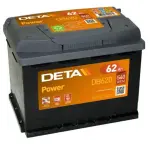 DETA POWER 12V/62Ah/540A 242x175x190/ -+ DB620