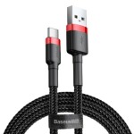 Baseus Cafule kaabel USB-C 3A 1m (punane+must)