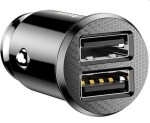laadija auto BASEUS GRAIN 2X USB 5V 3.1A (must)