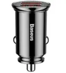 laadija auto BASEUS CIRCULAR 2XUSB QC3.0 5A 30W (must)