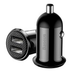 laadija auto BASEUS GRAIN PRO 2X USB 4.8A (must)