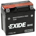 aku AGM Exide 12 V 4 Ah 113x70x105 70A YTX5L-BS -+