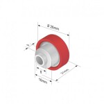 rull katus diameeter 26mm x lai. 9mm (26x9mm)