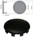 kapsel 55,5mm (logota), must, vw oe-veljele (oe-nr:6no 601 171)