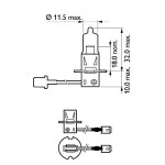блистер упаковка H3  for off-road only 12V 100W PK22s Cbox Philips Rally 12455RAC1 1шт.