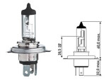 Halogeenpirn H4 24V 100/70W, (P43t)