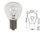 Metallsokliga pirn 12V 45W (BA15s)