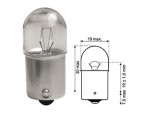 Metallsokliga pirn 12V 15W (BA15s)