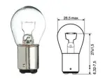 Metallsokliga pirn 12V 21W (BA15d)