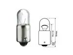 Metallsokliga pirn 6V 2W (BA9s)