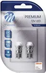 12v t10 led pirn 1w w2.1x9.5d w5w premium blister 2tk (osram led) m-tech