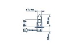 лампа, фары дальнего света H3 RPB + 12V NARVA