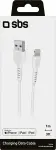 laadimisjuhe 1.0m lightning/apple - usb valge sbs