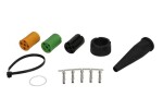 ASPOCK A13-0521-104 / connector (number of terminals: 5, cap shape: bayonet/round, female, 12v, kit for installing yellow or green connector, black)