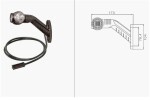 ASPOCK A31-3304-047 / side marker lights left, superpoint iii, orange/red/white, led, surface, cable length 1250mm, on long arm, 24v (connection: click-in, superpoint iii)