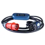 AC laadija, EVSE mobiilne laadija 3 faasi AK-EC-12 LCD 11kW 240-450V 16A