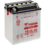 aku Yuasa 12V 14Ah käivitusvool 190A suurus 136x91x168 koos elektrolüüdiga 0,9 poolus(+)/ ventilatsioon Par / Vas