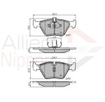 ALLIED NIPPON Piduriklotsi komplekt,  ketaspidur ADB01010