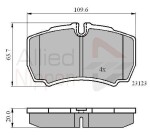 ALLIED NIPPON Piduriklotsi komplekt,  ketaspidur ADB01034