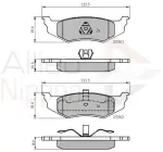 ALLIED NIPPON Piduriklotsi komplekt,  ketaspidur ADB01100