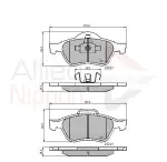 ALLIED NIPPON Piduriklotsi komplekt,  ketaspidur ADB01115