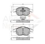 ALLIED NIPPON Piduriklotsi komplekt,  ketaspidur ADB01137