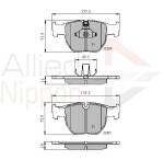 ALLIED NIPPON Piduriklotsi komplekt,  ketaspidur ADB01157