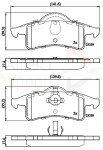ALLIED NIPPON Piduriklotsi komplekt,  ketaspidur ADB01231