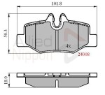 ALLIED NIPPON Piduriklotsi komplekt,  ketaspidur ADB01306