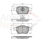 ALLIED NIPPON Piduriklotsi komplekt,  ketaspidur ADB01308