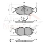 ALLIED NIPPON Piduriklotsi komplekt,  ketaspidur ADB0134
