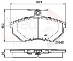 ALLIED NIPPON Piduriklotsi komplekt,  ketaspidur ADB0152