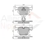 ALLIED NIPPON Piduriklotsi komplekt,  ketaspidur ADB01547