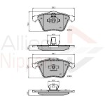 ALLIED NIPPON Piduriklotsi komplekt,  ketaspidur ADB01607