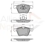 ALLIED NIPPON Piduriklotsi komplekt,  ketaspidur ADB01608