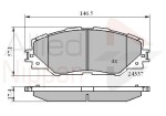ALLIED NIPPON Piduriklotsi komplekt,  ketaspidur ADB01625