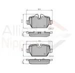 ALLIED NIPPON Piduriklotsi komplekt,  ketaspidur ADB01710