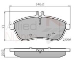 ALLIED NIPPON Piduriklotsi komplekt,  ketaspidur ADB01786