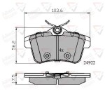 ALLIED NIPPON Piduriklotsi komplekt,  ketaspidur ADB02045