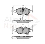 ALLIED NIPPON Piduriklotsi komplekt,  ketaspidur ADB0212