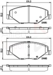 ALLIED NIPPON Piduriklotsi komplekt,  ketaspidur ADB02126