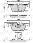 ALLIED NIPPON Piduriklotsi komplekt,  ketaspidur ADB02131