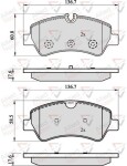 ALLIED NIPPON Piduriklotsi komplekt,  ketaspidur ADB02143