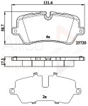 ALLIED NIPPON Piduriklotsi komplekt,  ketaspidur ADB02256