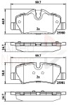 ALLIED NIPPON Piduriklotsi komplekt,  ketaspidur ADB02262