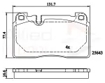 ALLIED NIPPON Piduriklotsi komplekt,  ketaspidur ADB02302
