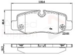 ALLIED NIPPON Piduriklotsi komplekt,  ketaspidur ADB02315